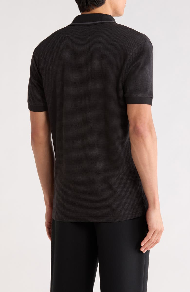 BOSS Paddy Cotton Knit Polo, Alternate, color, Black