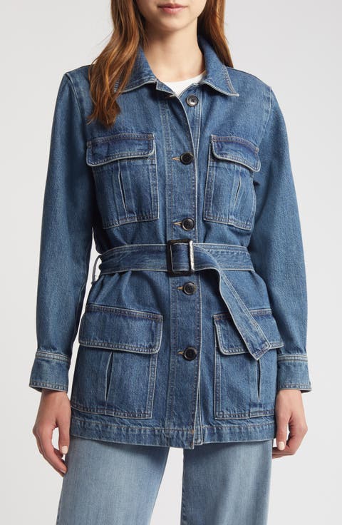 Safari Belted Denim Jacket