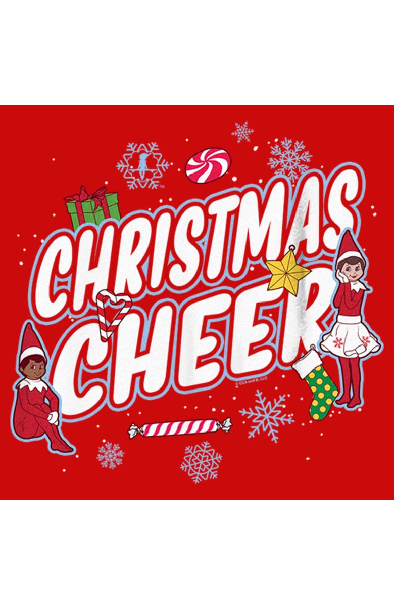 THE ELF ON THE SHELF Boy's The Elf on the Shelf Christmas Cheer  Graphic T-Shirt, Alternate, color, Red
