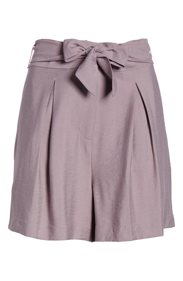 Leith Tie Belt Hammered Shorts, Alternate, color,