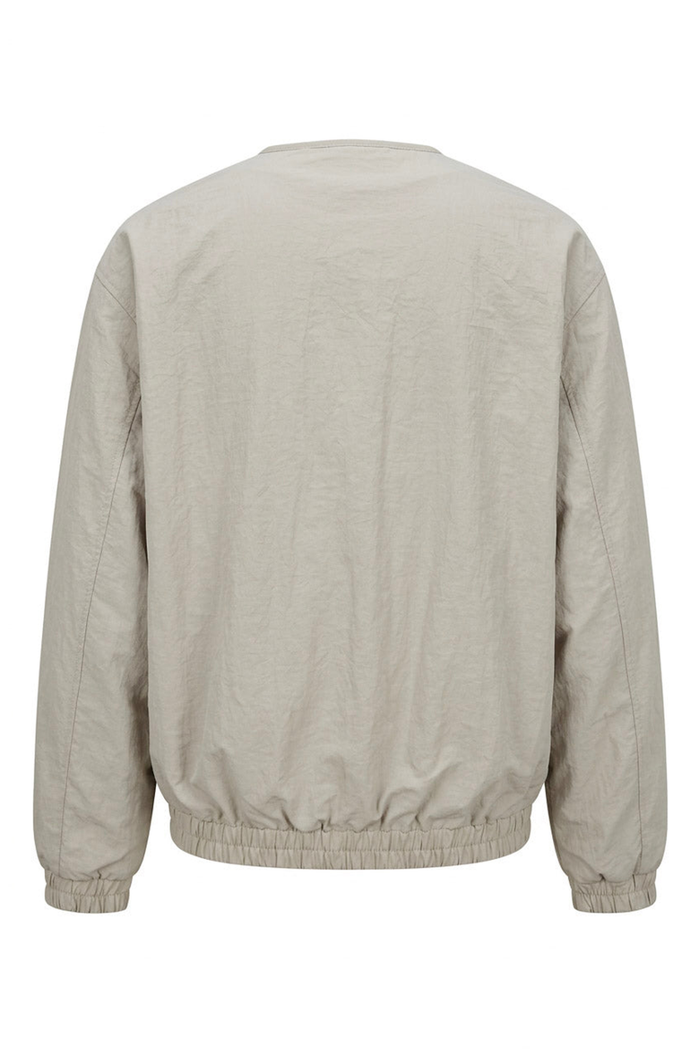 Lightweight Elastic Hem Bomber Jacket, Alternate, color, Light Beige