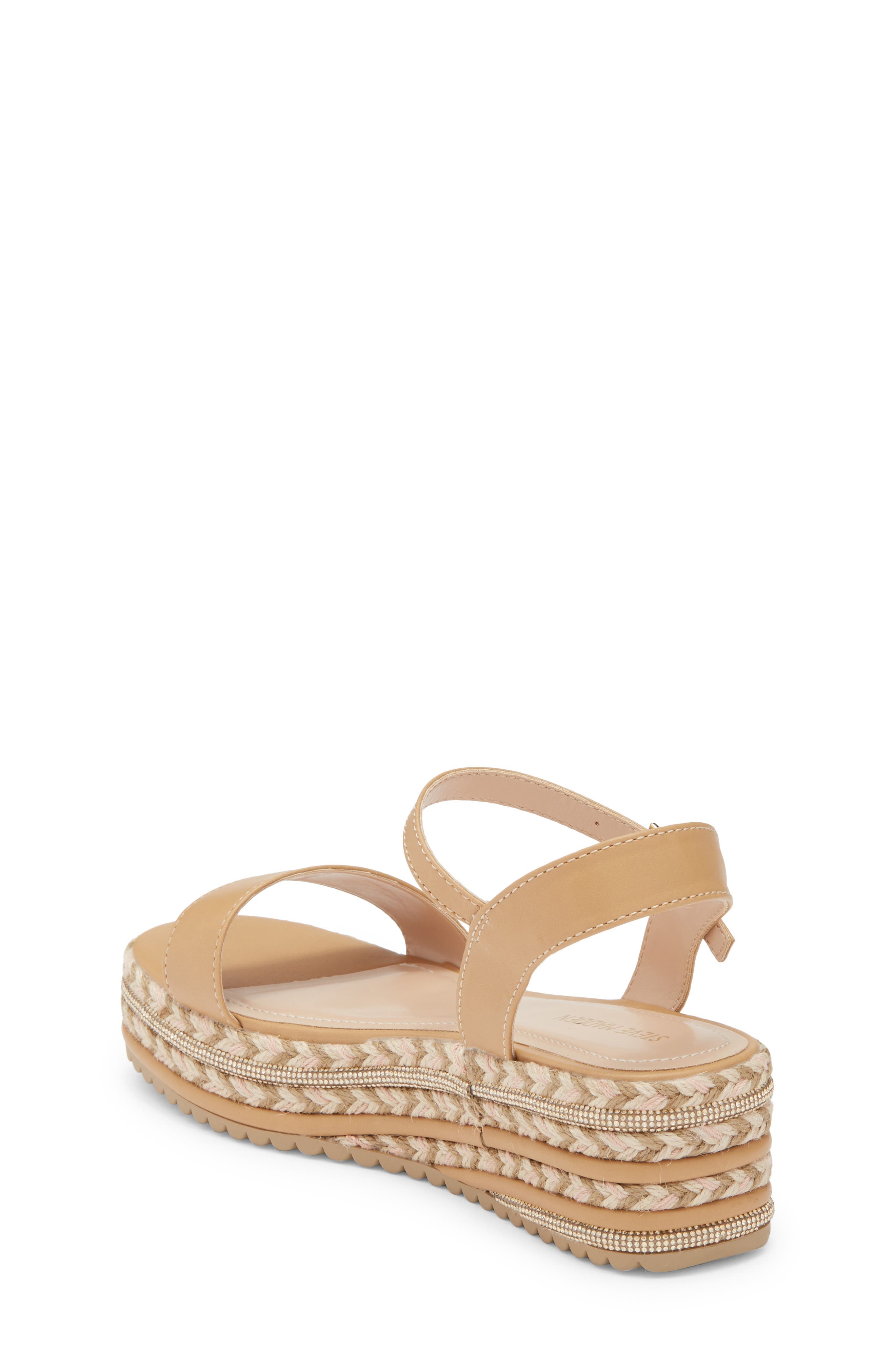 Steve Madden Kids' Berry Espadrille Wedge Sandal, Alternate, color, Cognac