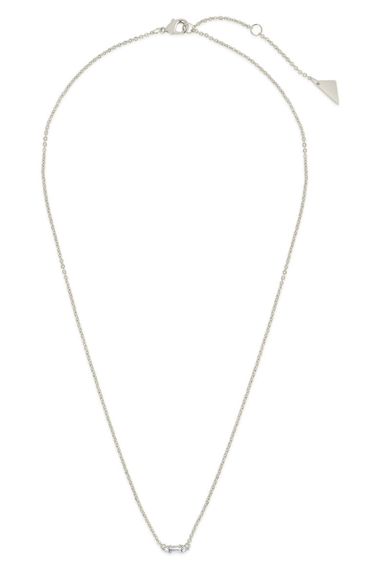 Amara Cubic Zirconia Pendant Necklace, Alternate, color, SILVER