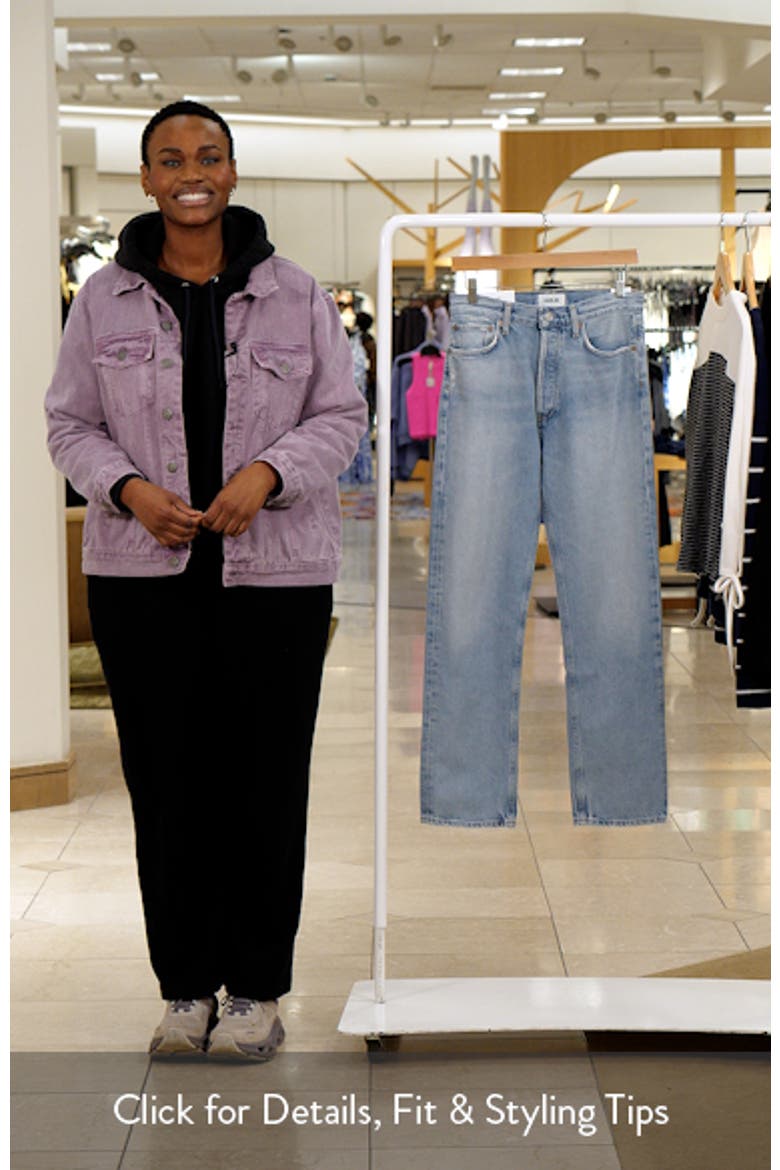 '90s Pinch Waist High Waist Straight Leg Jeans video