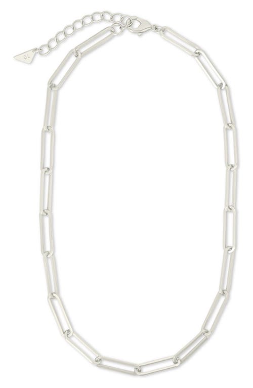 Sterling Forever Dorit Polished Long Paperclip Chain Necklace