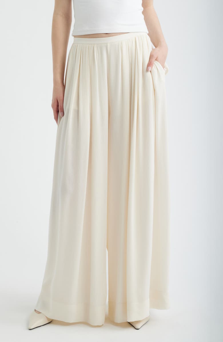 FRAME The Wave Silk Chiffon Pants, Main, color, 