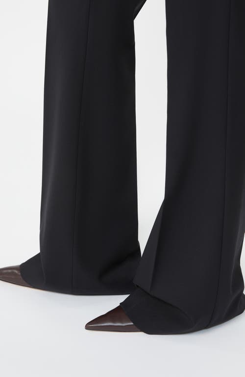 Sportmax Lince Flare Trousers With Customised Double Belt In Black
