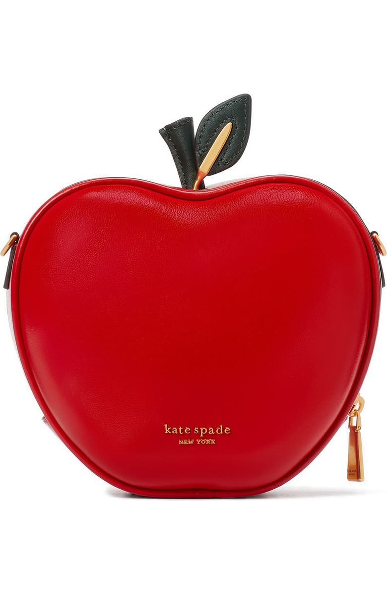 Kate Spade New York big apple embellished smooth leather crossbody bag, Alternate, color,