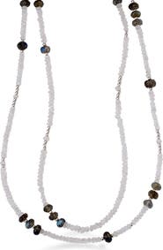 SAMUEL B. Beaded Labradorite & Chalcedony Layered Necklace