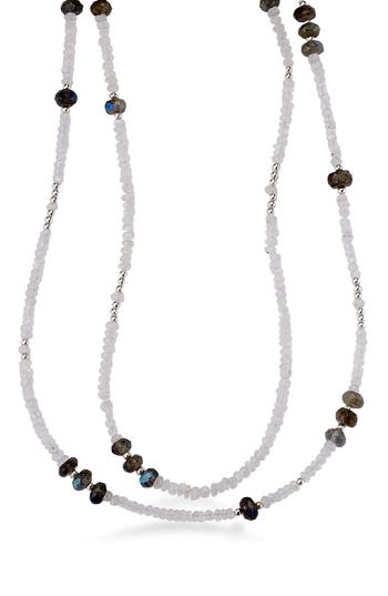Samuel B. Beaded Labradorite & Chalcedony Layered Necklace In Multi