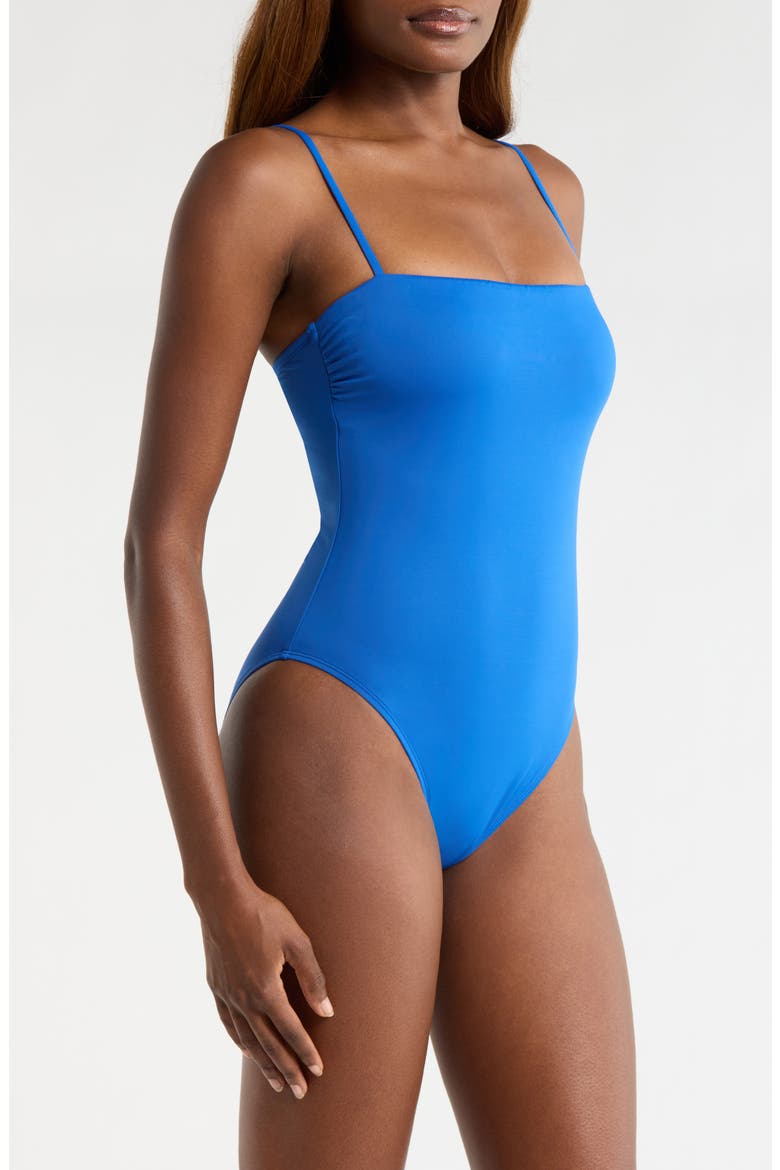 Square Neck One-Piece Swimsuit, Alternate, color, BLUE SATURN