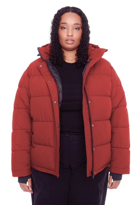 FORILLON PLUS SIZE - Vegan Down Short Quilted Puffer Jacket