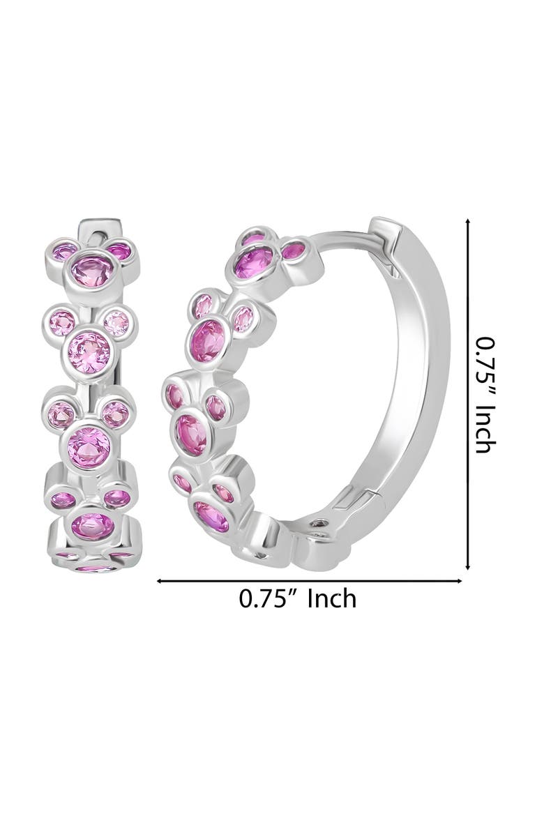 Mickey Mouse Endless Hoop Earrings, Alternate, color, Silver Tone
