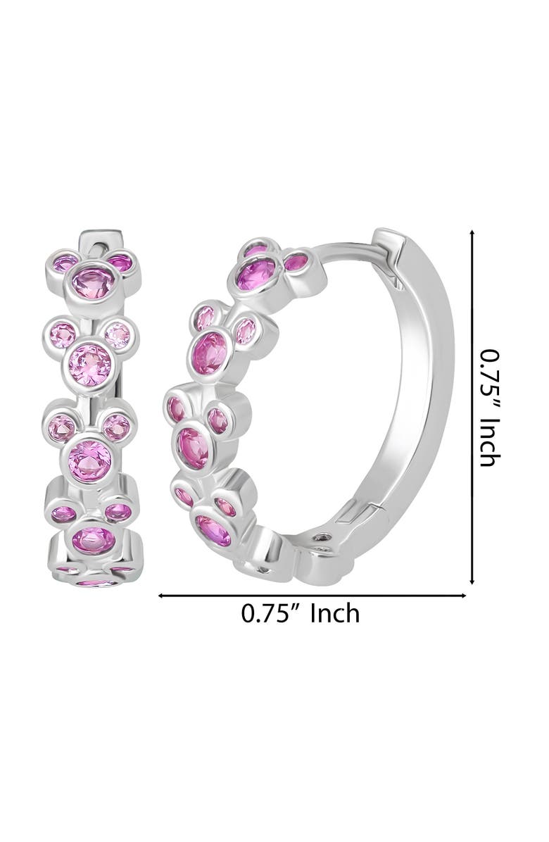 Disney Mickey Mouse Endless Hoop Earrings, Alternate, color, Silver Tone