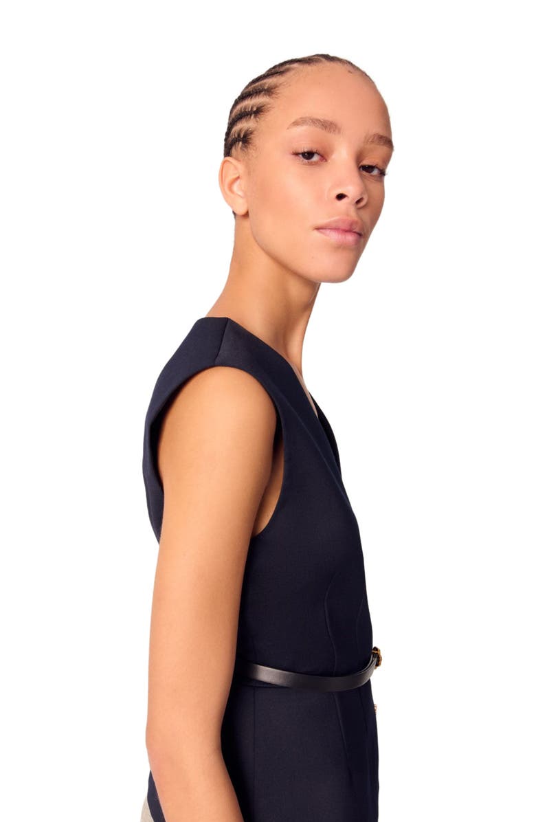 maje Wool blend sleeveless jacket, Alternate, color, 