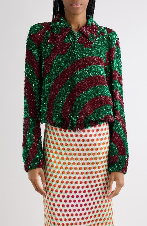 Abstract Sequin Jacket