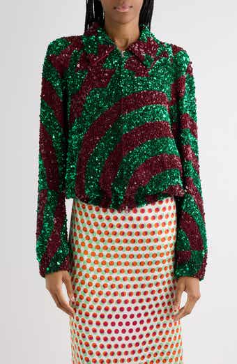 Abstract Sequin Jacket