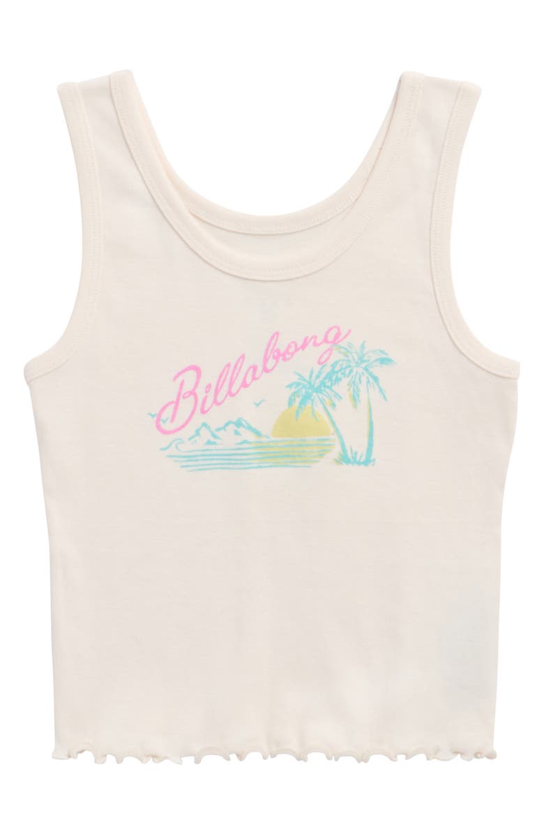 Billabong Kids' Reflections Cotton Graphic Tank, Main, color, Salt Crystal