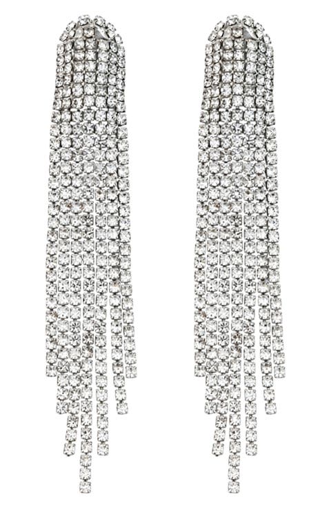 Crystal Fringe Drop Earrings