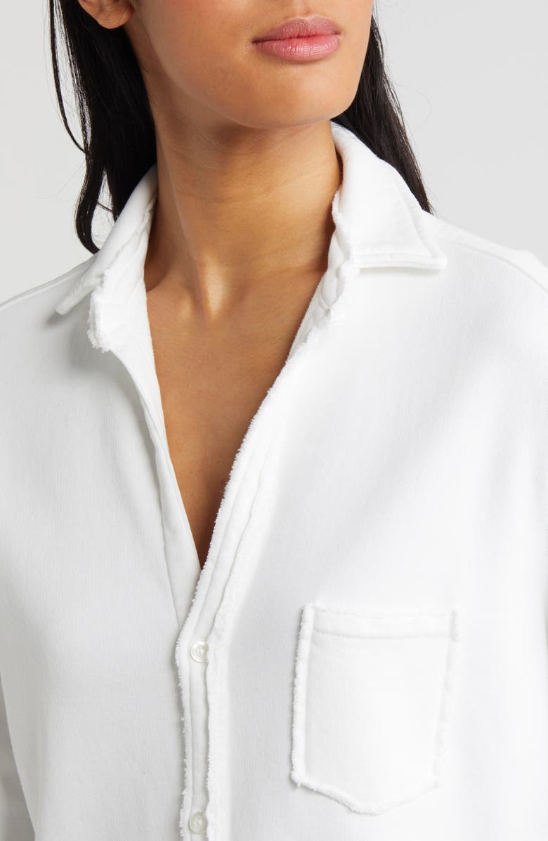 Frank & Eileen Eileen Relaxed Terry Button-Up Shirt, Alternate, color, White