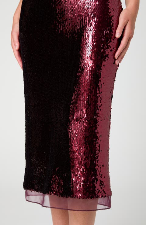 Cosette Sequin Midi Skirt