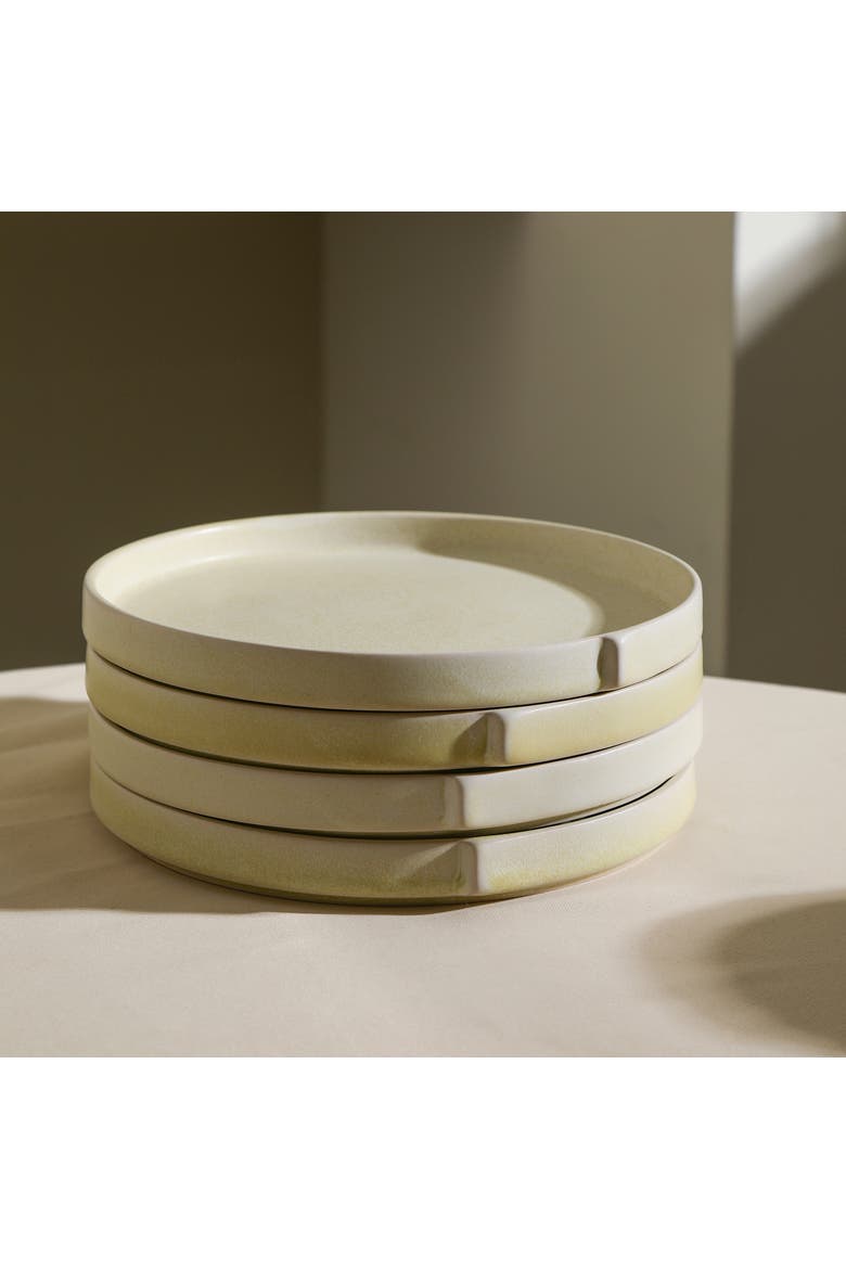 Bao Stoneware 4-Piece Dinner Plate Set, Alternate, color, Beige