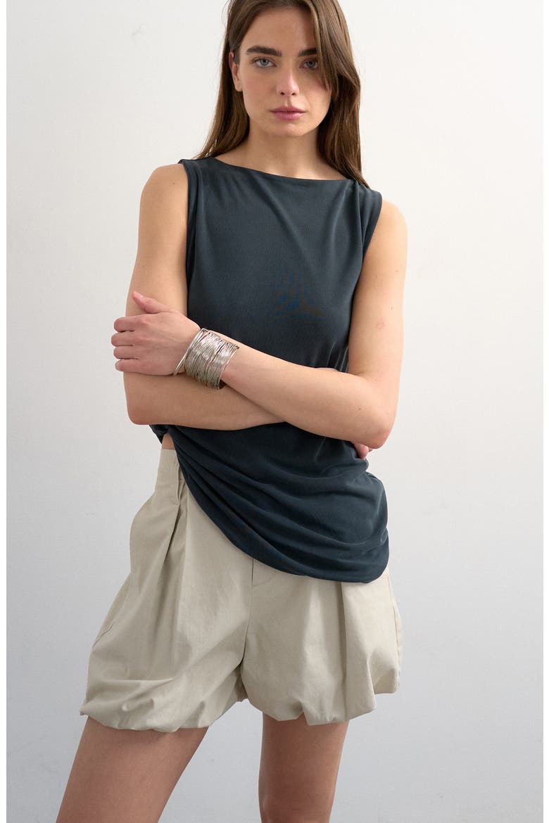Bubble Hem Shorts, Alternate, color, LIGHT BEIGE