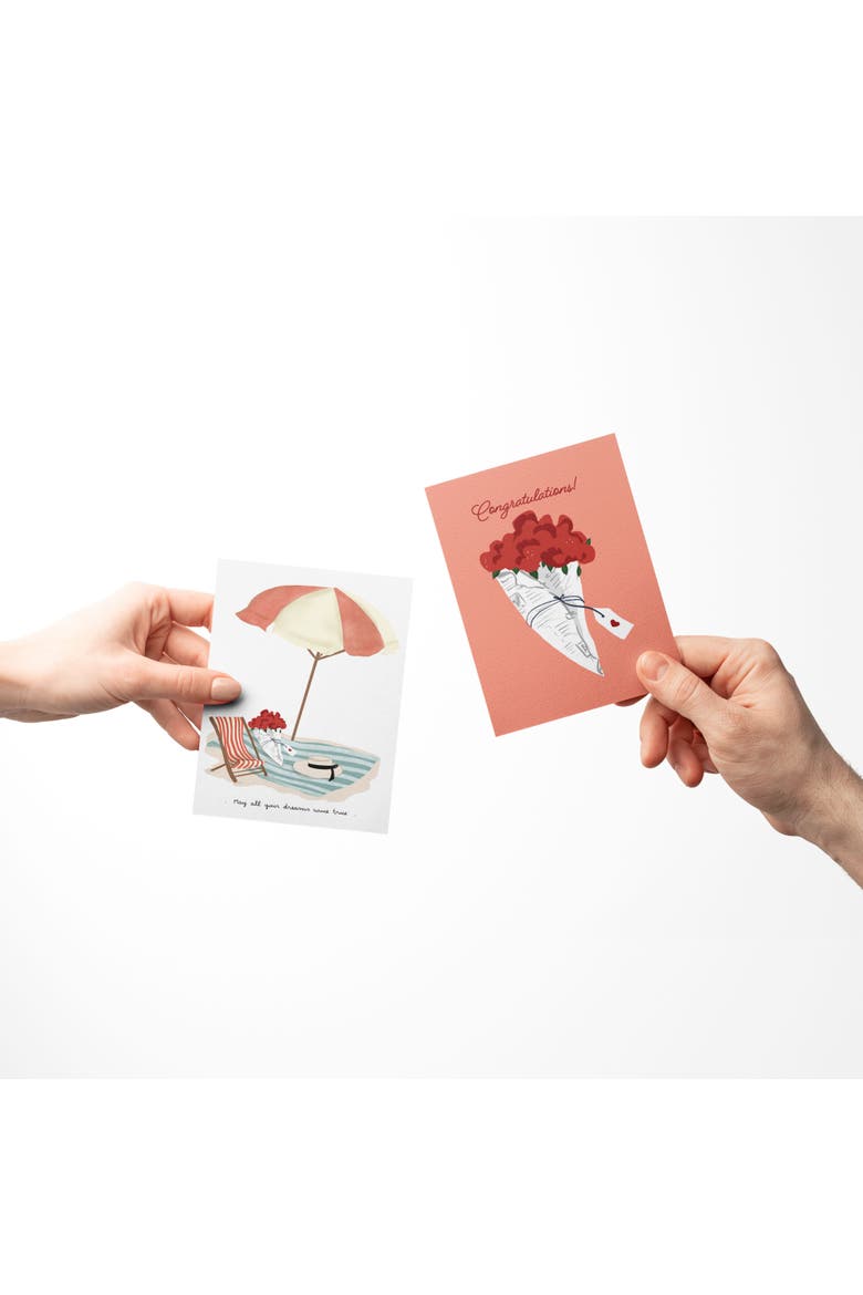 Celebration/Graduation Assorted Greeting Card Pack (3ct) "Celebrate, Flowers, Beach", Alternate, color, Multi-Pack