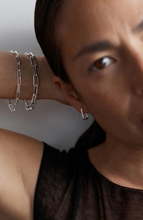 Monica Vinader Alta Slim Chain Bracelet In Silver