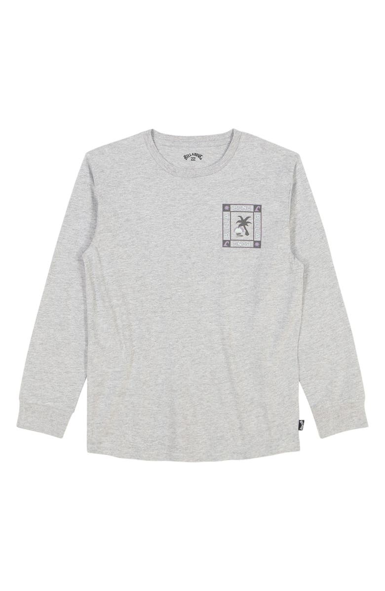 Billabong Kids' Window Graphic T-Shirt, Main, color, Grey Heather