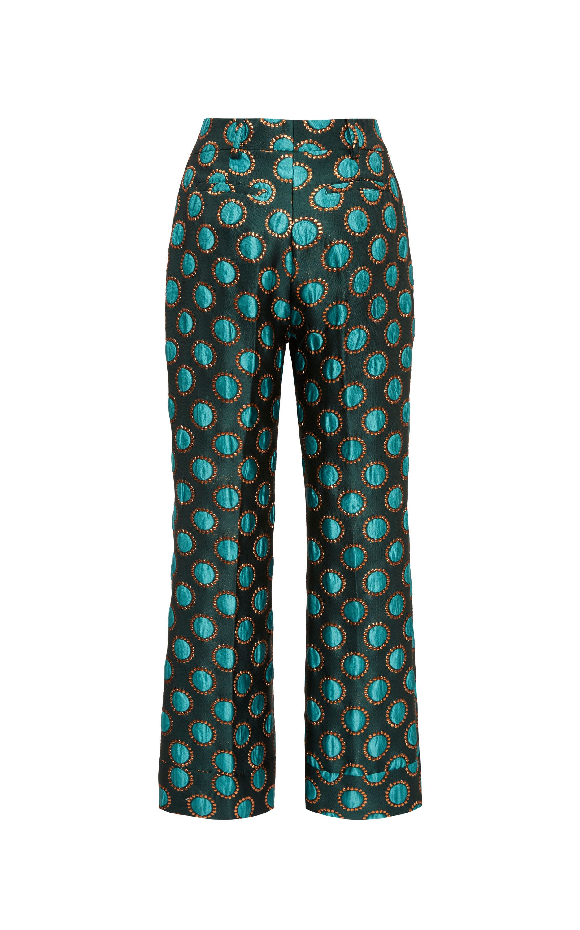 La DoubleJ Hendrix Pants Jacquard Winter Sun Emerald (Women