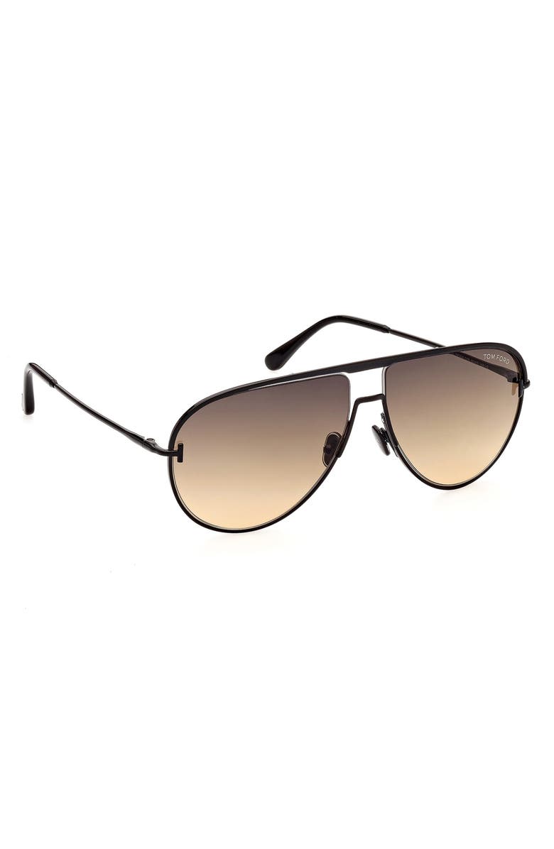 TOM FORD Theo 60mm Gradient Pilot Sunglasses, Alternate, color,