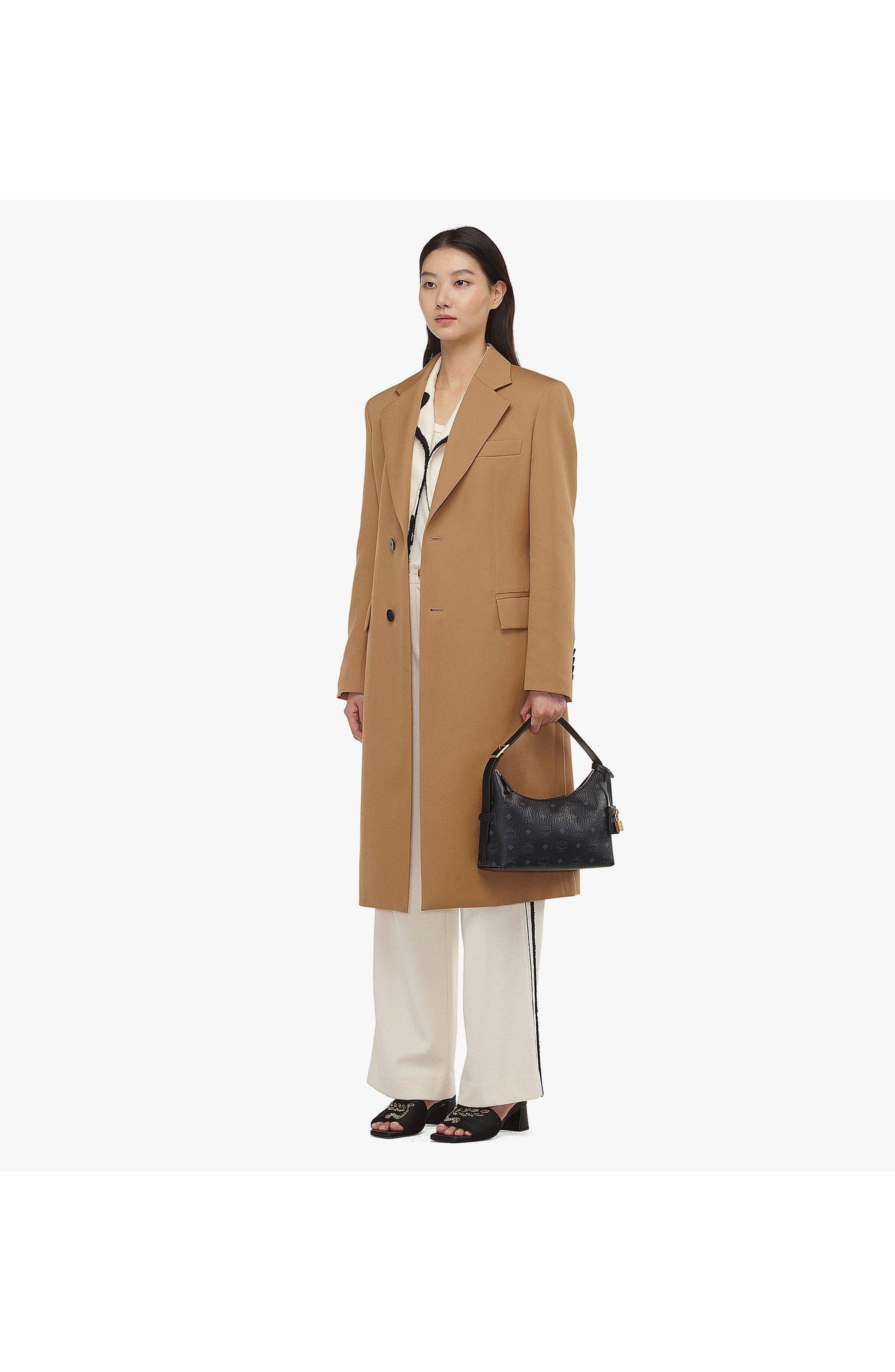 MCM Aren Hobo in Visetos, Alternate, color, Black