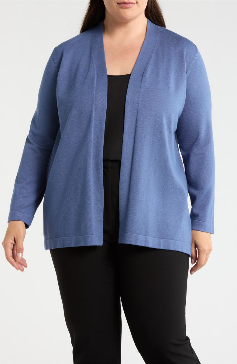 AK ANNE KLEIN Chatham Cardigan, Main, color, Blue Jay