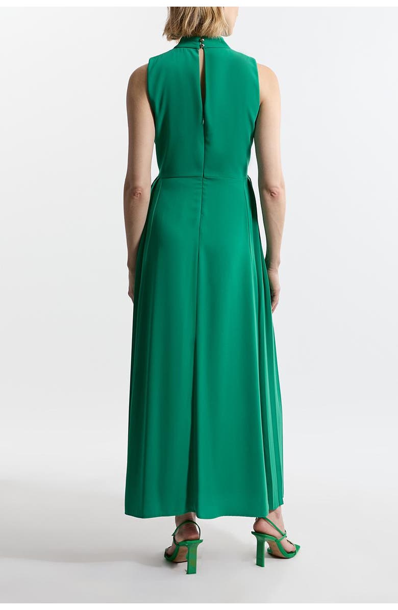 Karen Millen Soft Tailored Pleated Panel Midaxi Dress, Alternate, color, Green