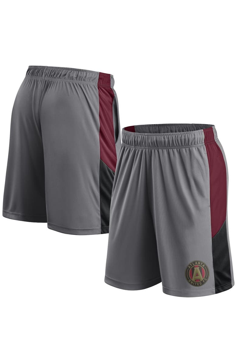 FANATICS Men's Fanatics Branded Gray Atlanta United FC Team Shorts, Main, color,
