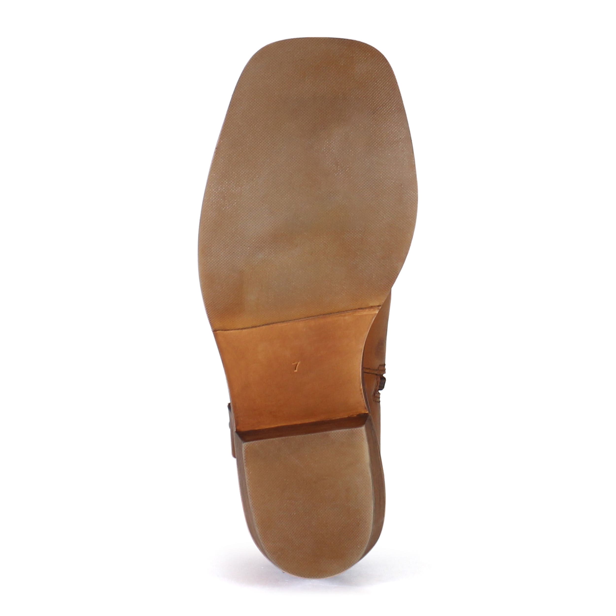 Diba True VAL UABLE Leather Mid Calf Studded Harness Boot, Alternate, color, Tan