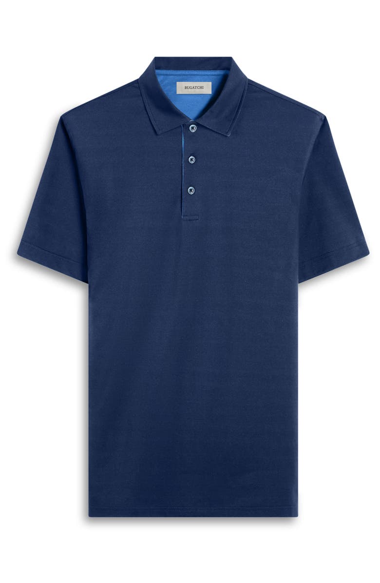 Bugatchi Vincent OoohCotton<sup>®</sup> Double Knit Solid Polo, Alternate, color, Navy