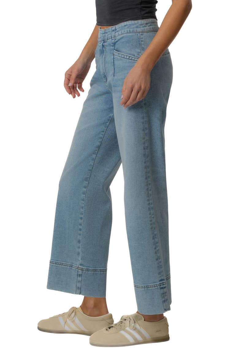 Slant Pocket High Waist Ankle Wide Leg Jeans, Alternate, color, CONTACT