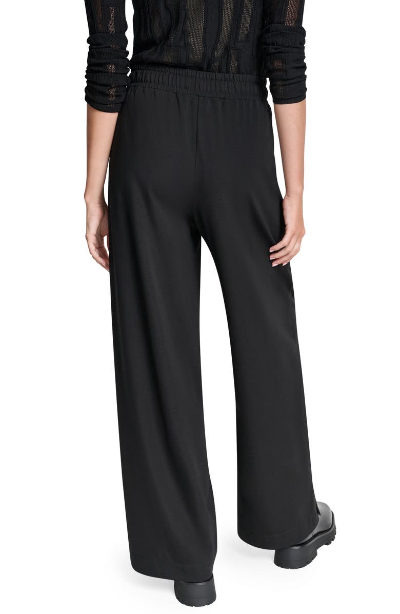 DKNY Bank St Wide Leg Pull-On Pants, Alternate, color, Black