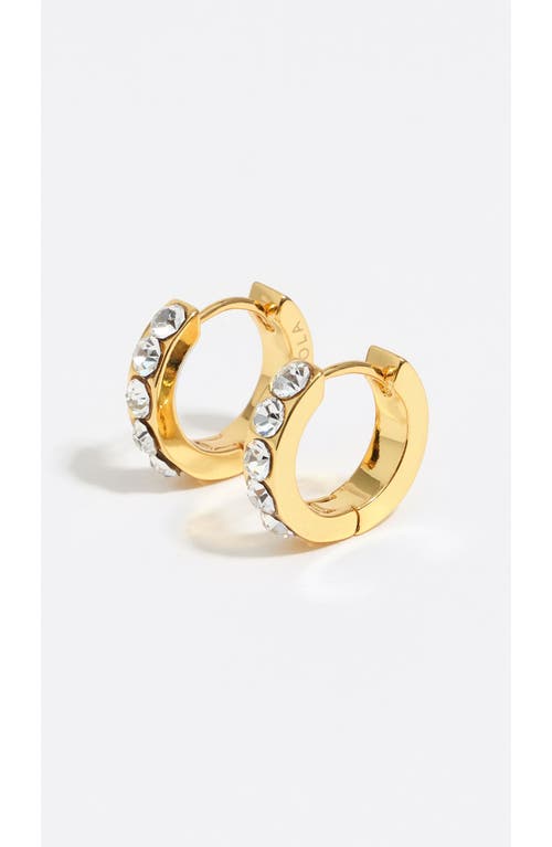 Bimba Y Lola Mini Hoop Earrings With Crystals In Gold