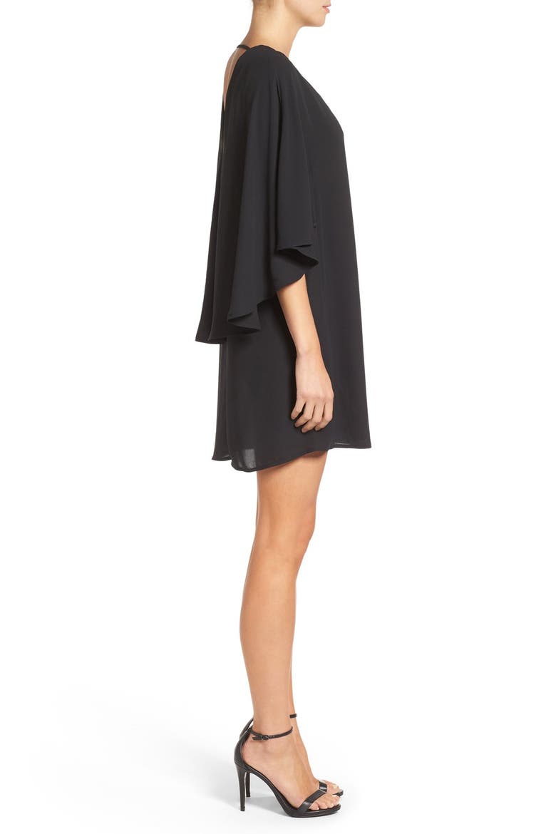 'Suki' Trapeze Dress, Alternate, color, BLACK