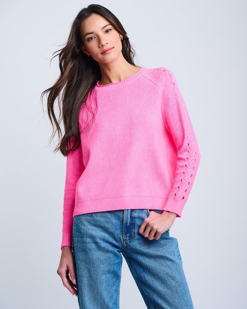 Lisa Todd Neon Lights Cotton Sweater In Pink