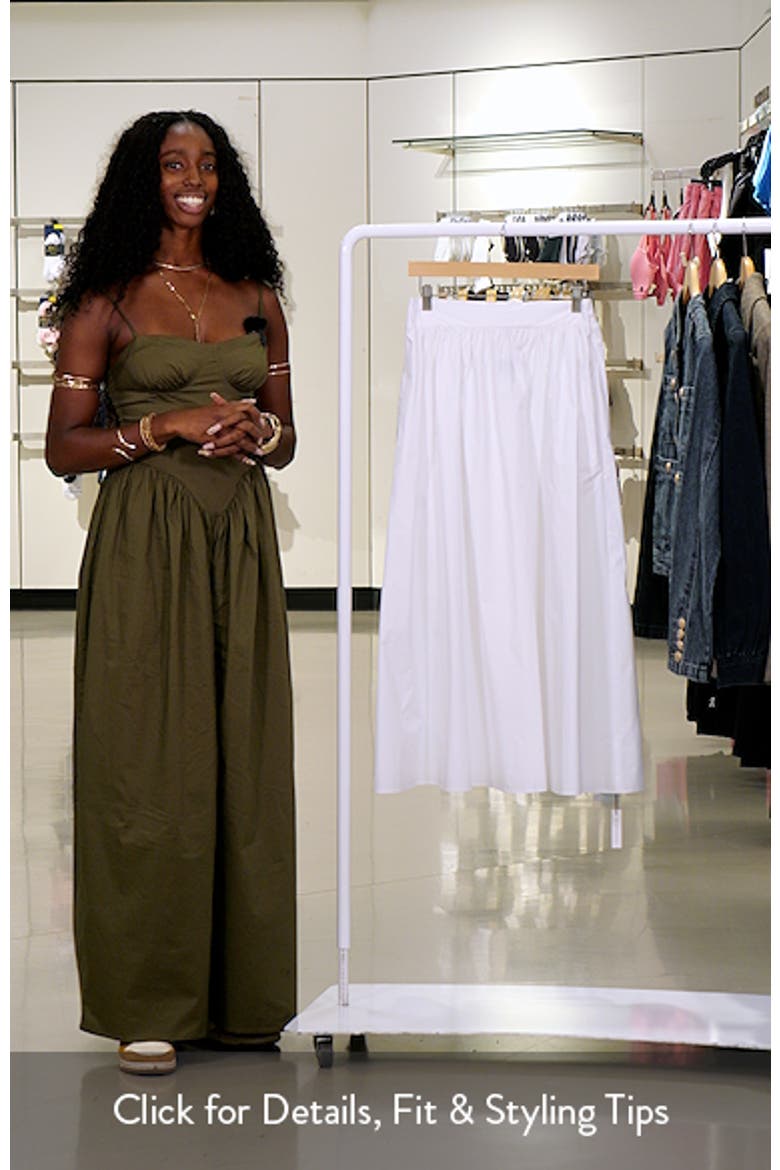 Cotton Poplin Midi Skirt video