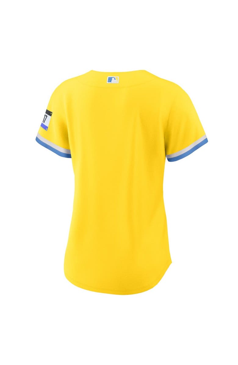 Nike Women's Nike Gold/Light Blue Boston Red Sox City Connect Replica Jersey, Alternate, color, 