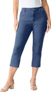Roaman's Plus Size 24/7 Stretch Capri Jean