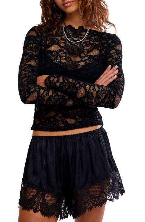 Intimately FP Raising Eyebrows Lace Top