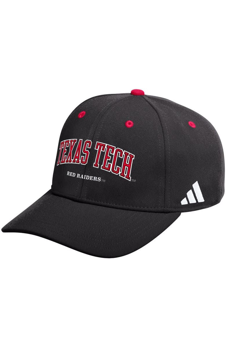 adidas Men's adidas  Black Texas Tech Red Raiders Seasonal Flex Hat, Main, color, Black