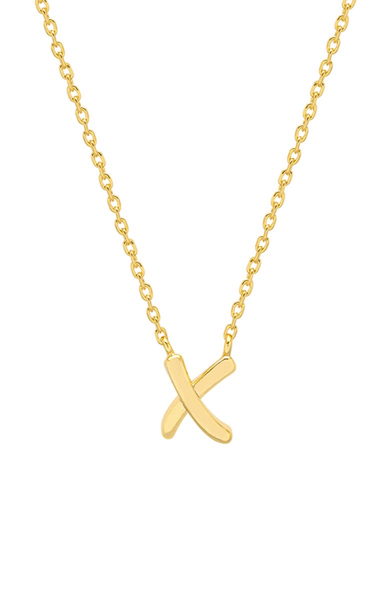 Estella Bartlett Kiss Charm Necklace, Main, color, Gold