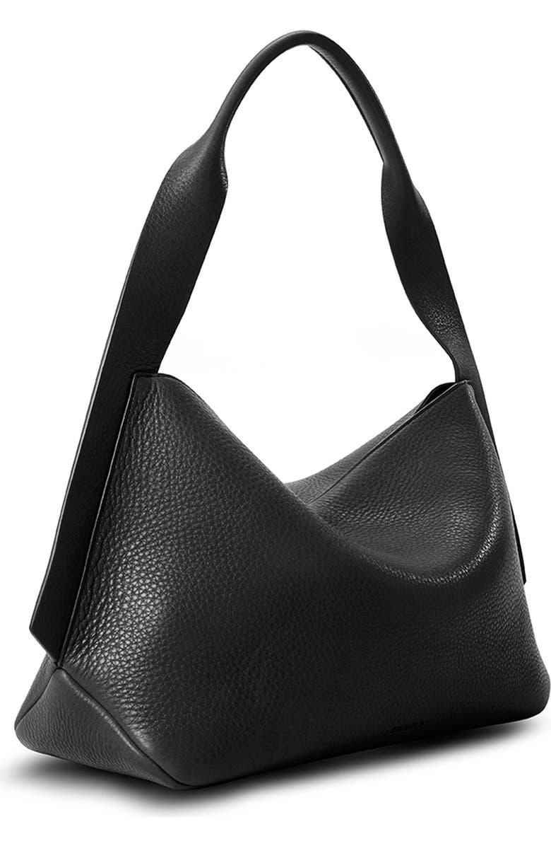 Shinola Medium Derby Leather Shoulder Bag, Alternate, color, Black